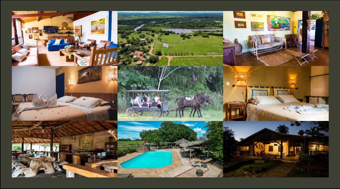 AGUAPÉ: _Aquidauana + 61km; Diversified environments; _Overland Safaris, Boat rides; _Comfortable rooms.